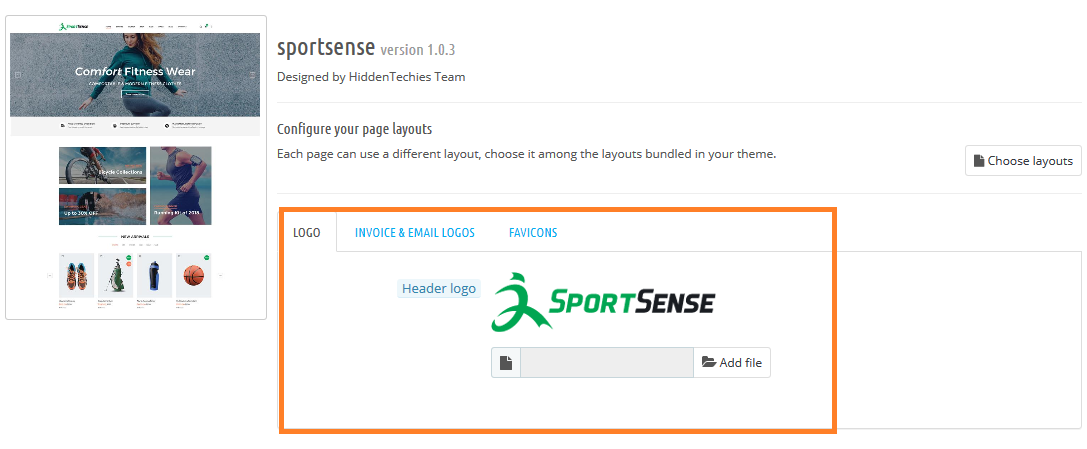 Add Your Theme Logo