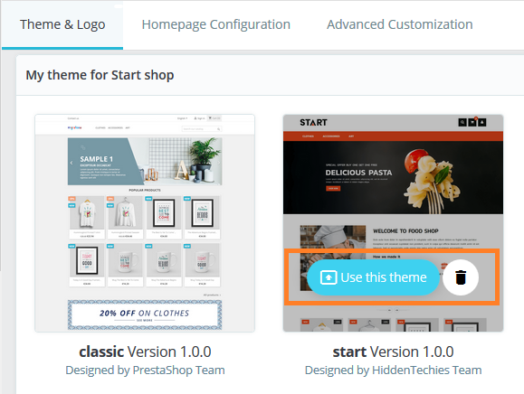 Apply Uploaded Theme
