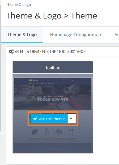 Apply Uploaded Theme