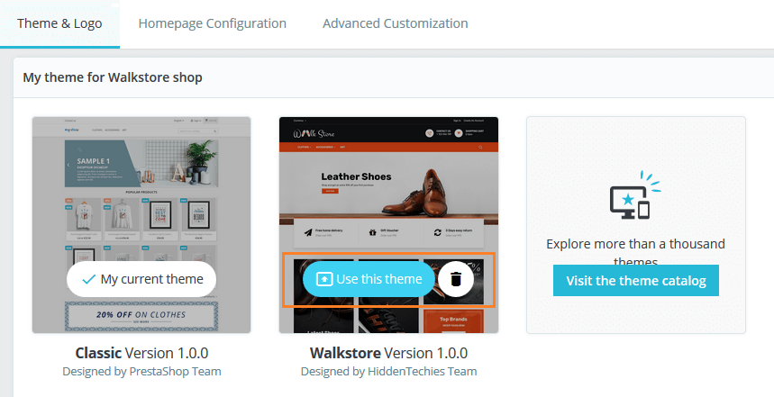 Apply Uploaded Theme