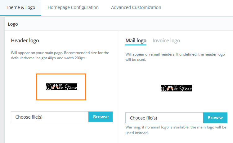 Add Your Theme Logo