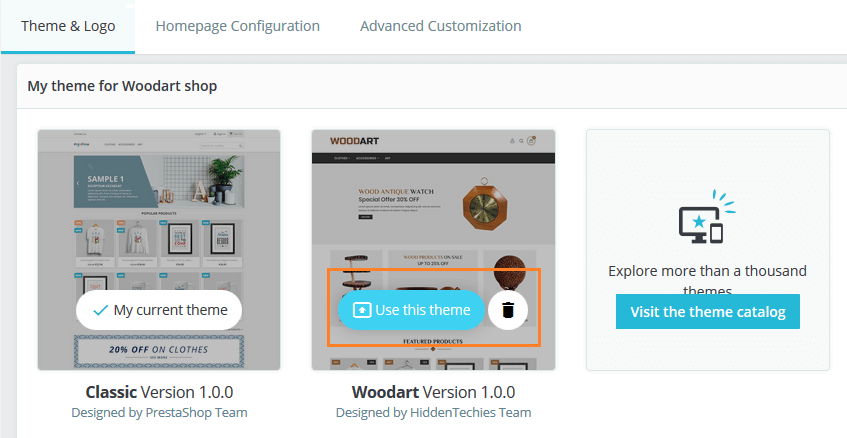 Apply Uploaded Theme
