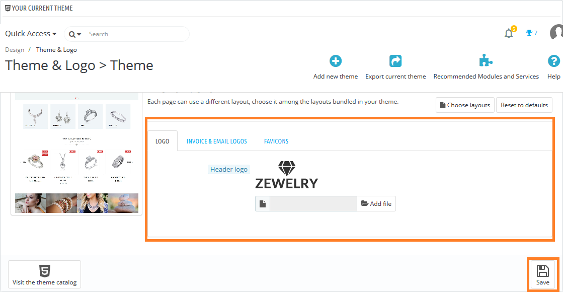 Add Your Theme Logo