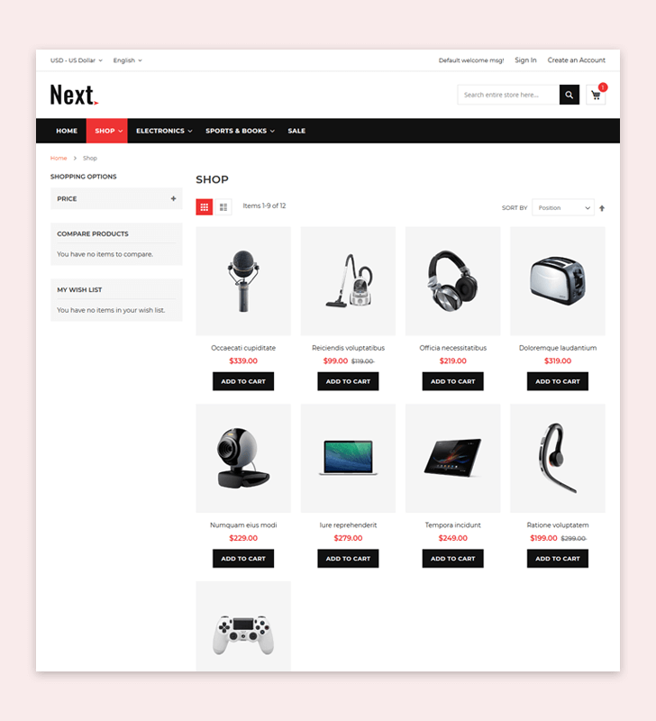 Category Page