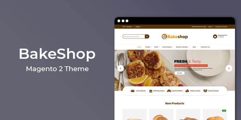 Bakeshop - Cake & Bakery Store Magento 2 Theme