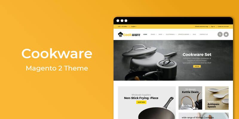 Cookware  - Responsive Multipurpose Magento 2 Theme