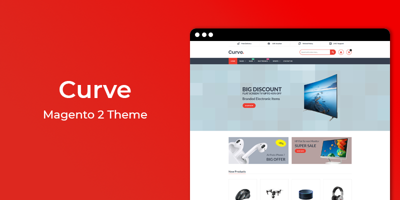 Curve - Online Electronics Magento 2 Theme