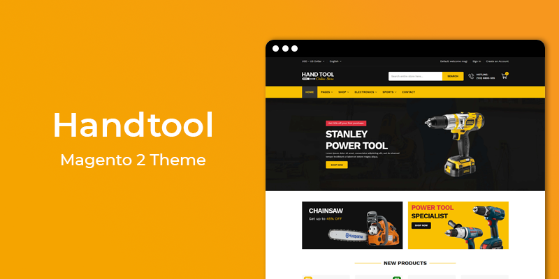 HandTool - Tools & Hardware Responsive Magento 2 Theme