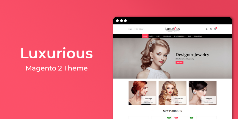 Luxurious - Jewelry Store Responsive Magento 2 Theme
