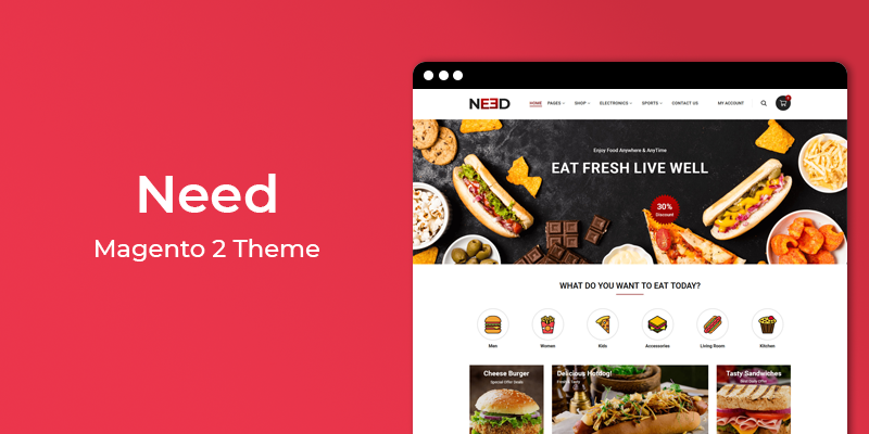 Need - Restaurant & Online Food Store Magento 2 Theme