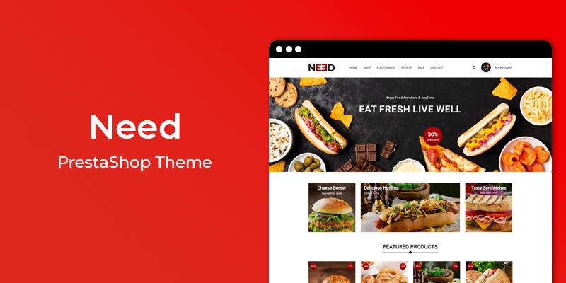 Need - Restaurant & Online Food Store Prestashop Theme