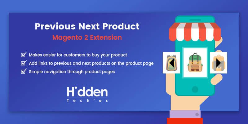 Previous Next Product Links - Magento 2 Extension