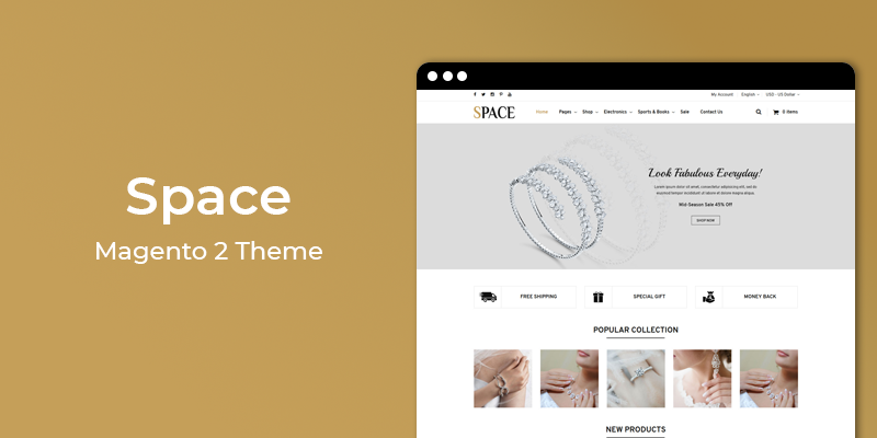 Space - Jewelry Store Responsive Magento 2 Theme