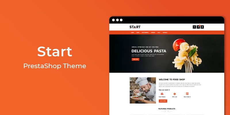 Start - Restaurant & Online Food Store  Prestashop Theme