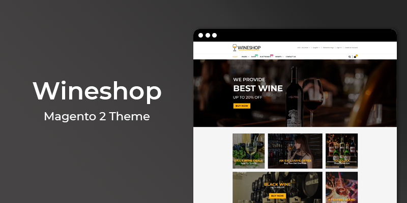 Wineshop - Online Wine Shop Magento 2 Theme