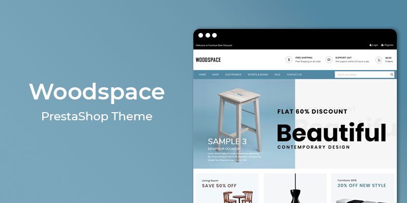 WoodSpace - Responsive Furniture Prestashop Theme