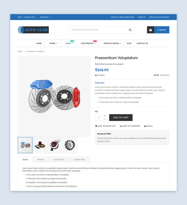 Product Page