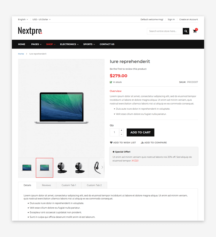 Product Page
