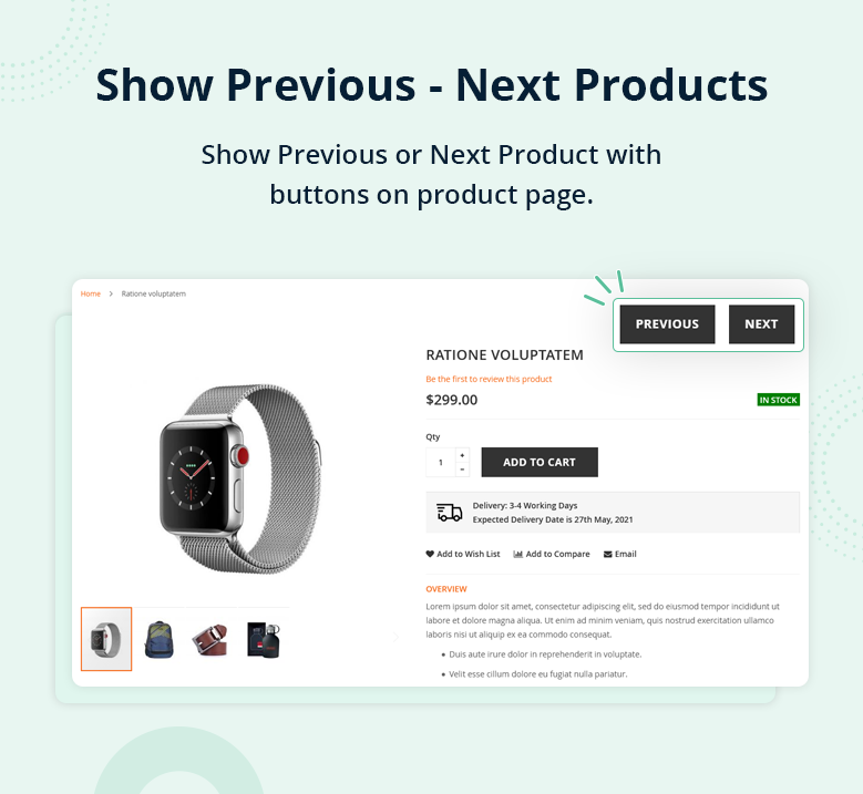 Show Previous Next Products