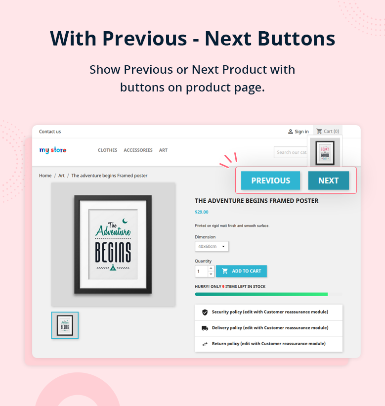 With Previous Next Buttons
