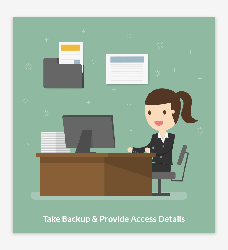 Take Backup & Provide Access Details