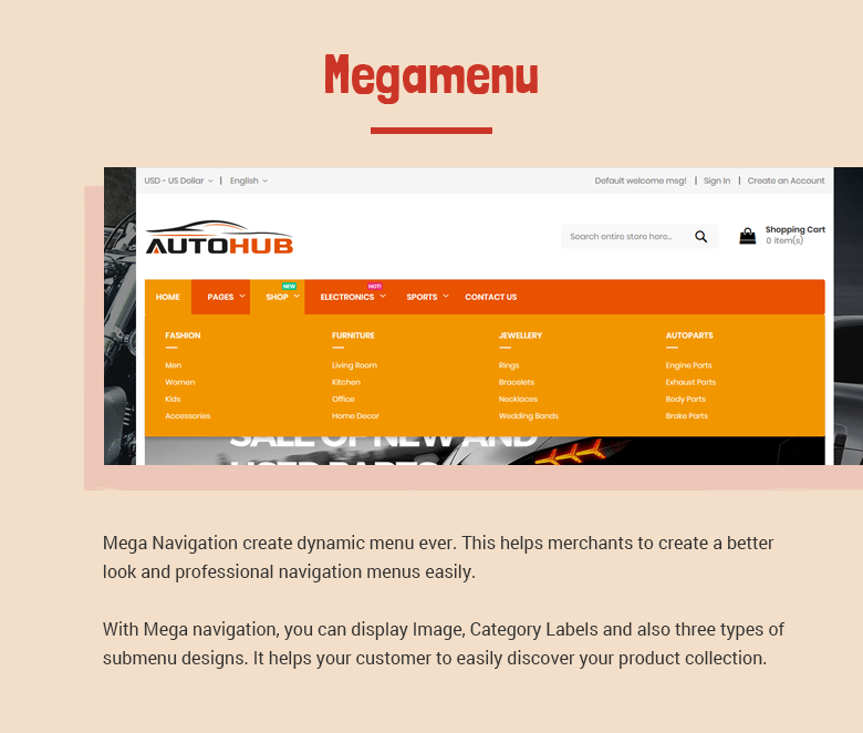 AutoHub - Auto Parts Responsive Magento 2 Theme