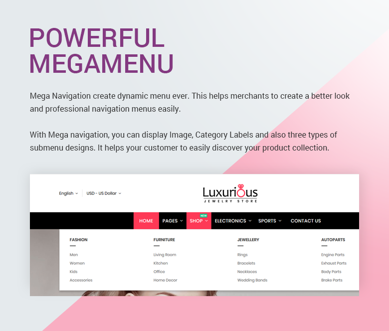Magento 2 Theme with Mega Menu