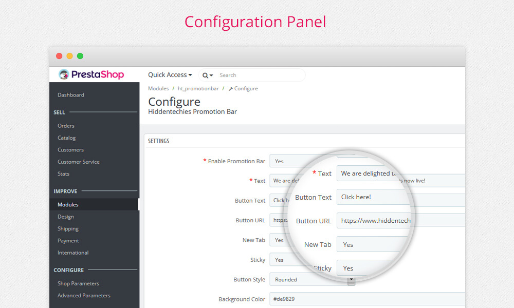 Promotion Bar Prestashop 1.7 Module