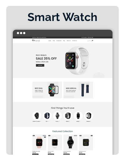 Etrend Smart Watch Layout