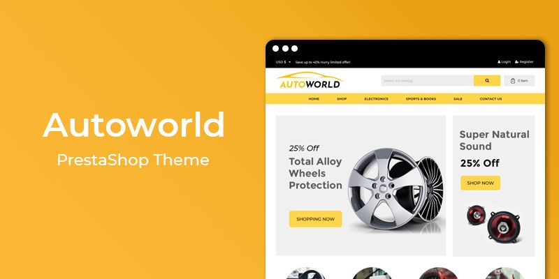 AutoWorld- Premium Auto Store Responsive Prestashop Theme