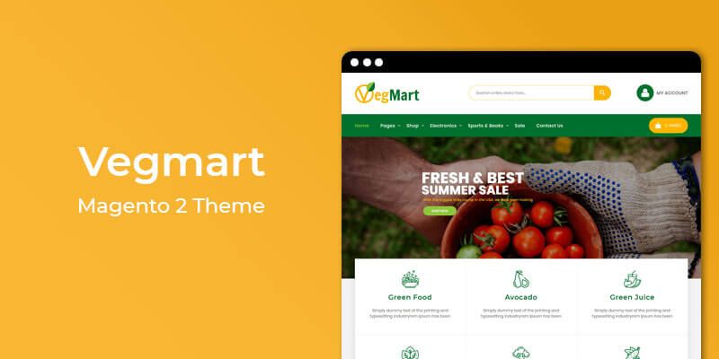 Vegmart - Grocery Store Responsive Magento 2 Theme