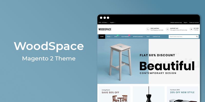 WoodSpace - Furniture Store Responsive Magento 2 Theme