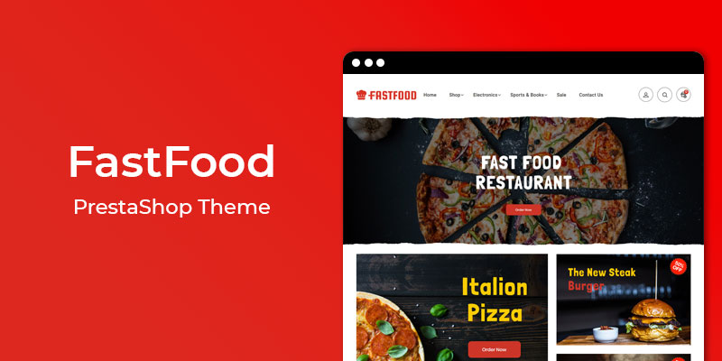 FastFood - Restaurant & Online Food Store  Prestashop Theme