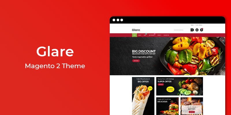 Glare - Food Store Magento 2 Theme