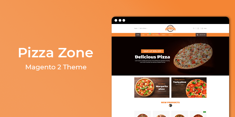 Pizza Zone - Online Food Store Magento 2 Theme