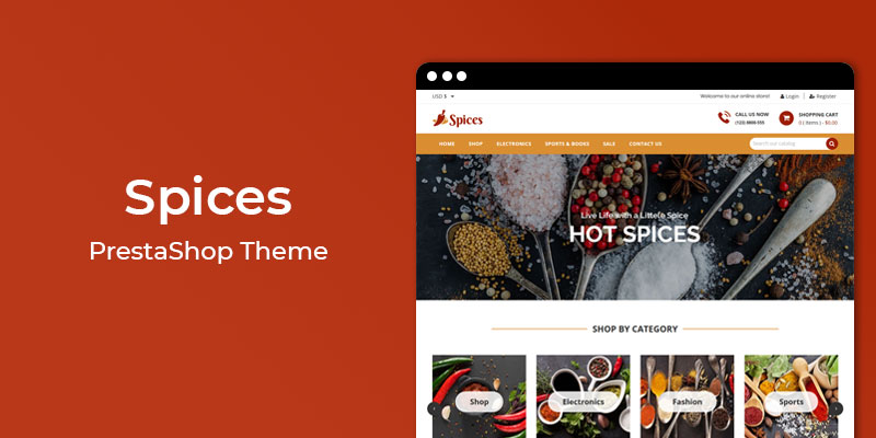 Spices - Online Spice Store Prestashop Theme