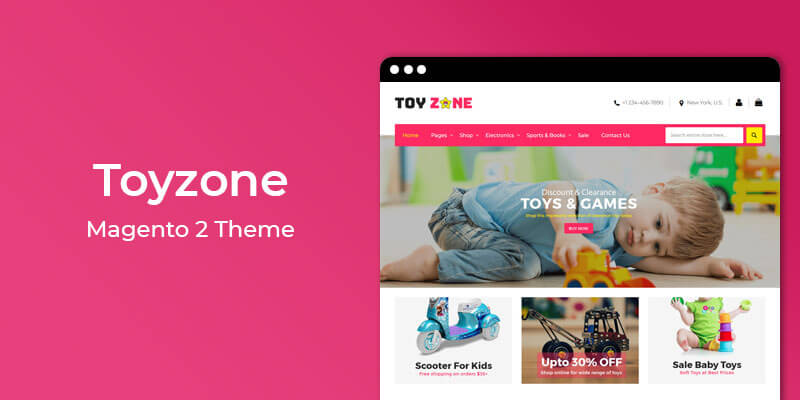 Toyzone - Kids Fashion & Toys Responsive Magento 2 Theme
