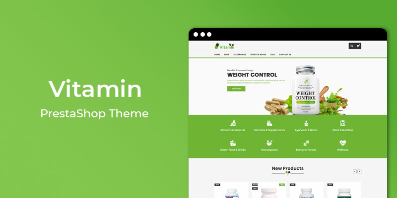 Vitamin – Nutrition Store Responsive PrestaShop Theme