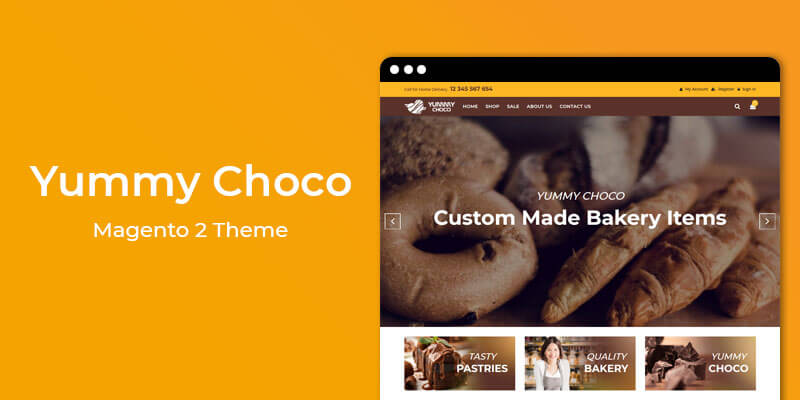 Yummy Choco - Cake & Bakery Store Magento 2 Theme