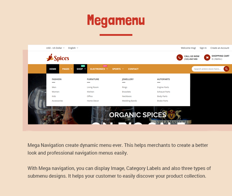 Magento 2 Theme with Mega Menu