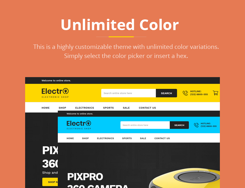 Unlimited Color PrestaShop Theme