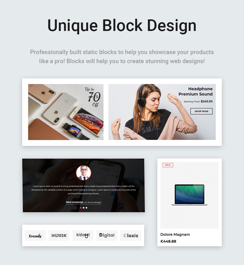 Unique Block Design Free PrestaShop Theme