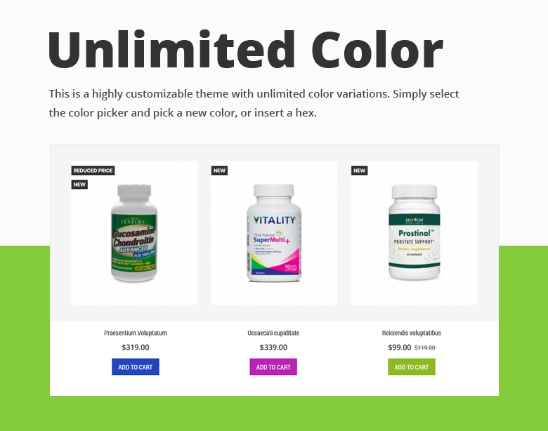 Unlimited Color PrestaShop Theme
